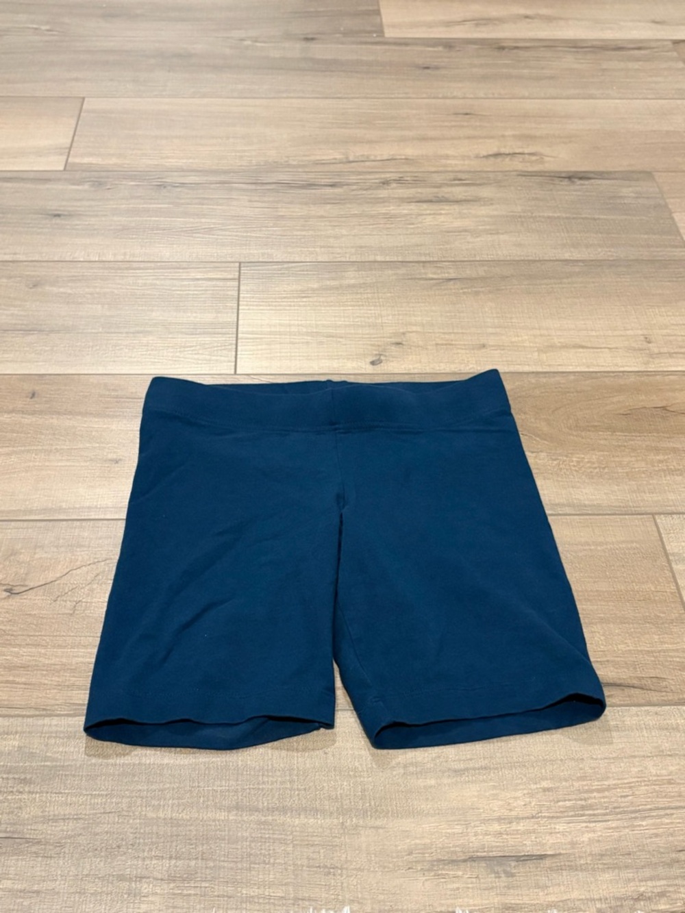 Old Navy high rise long Cotton Biker Shorts navy blue obscure night XS petite